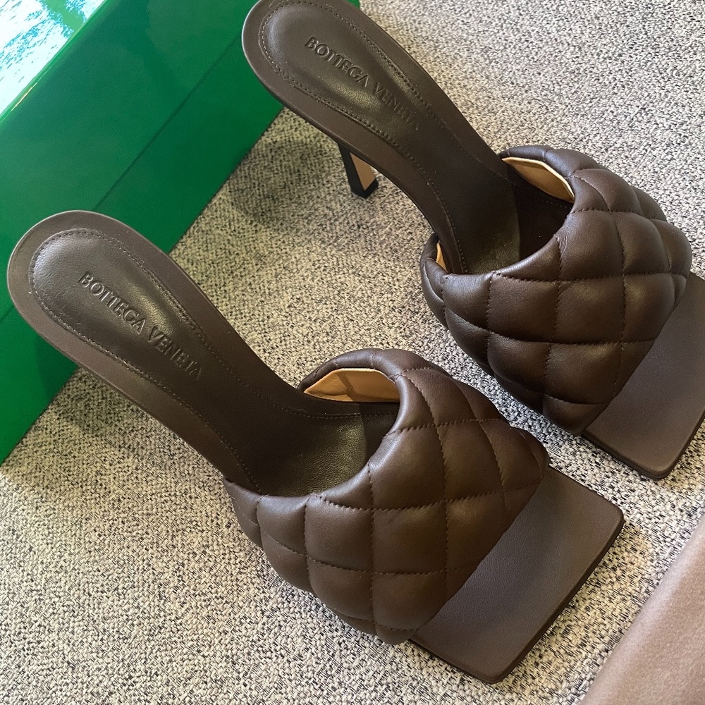 Bottega Veneta Padded Sandal/ Brown 38 1/2